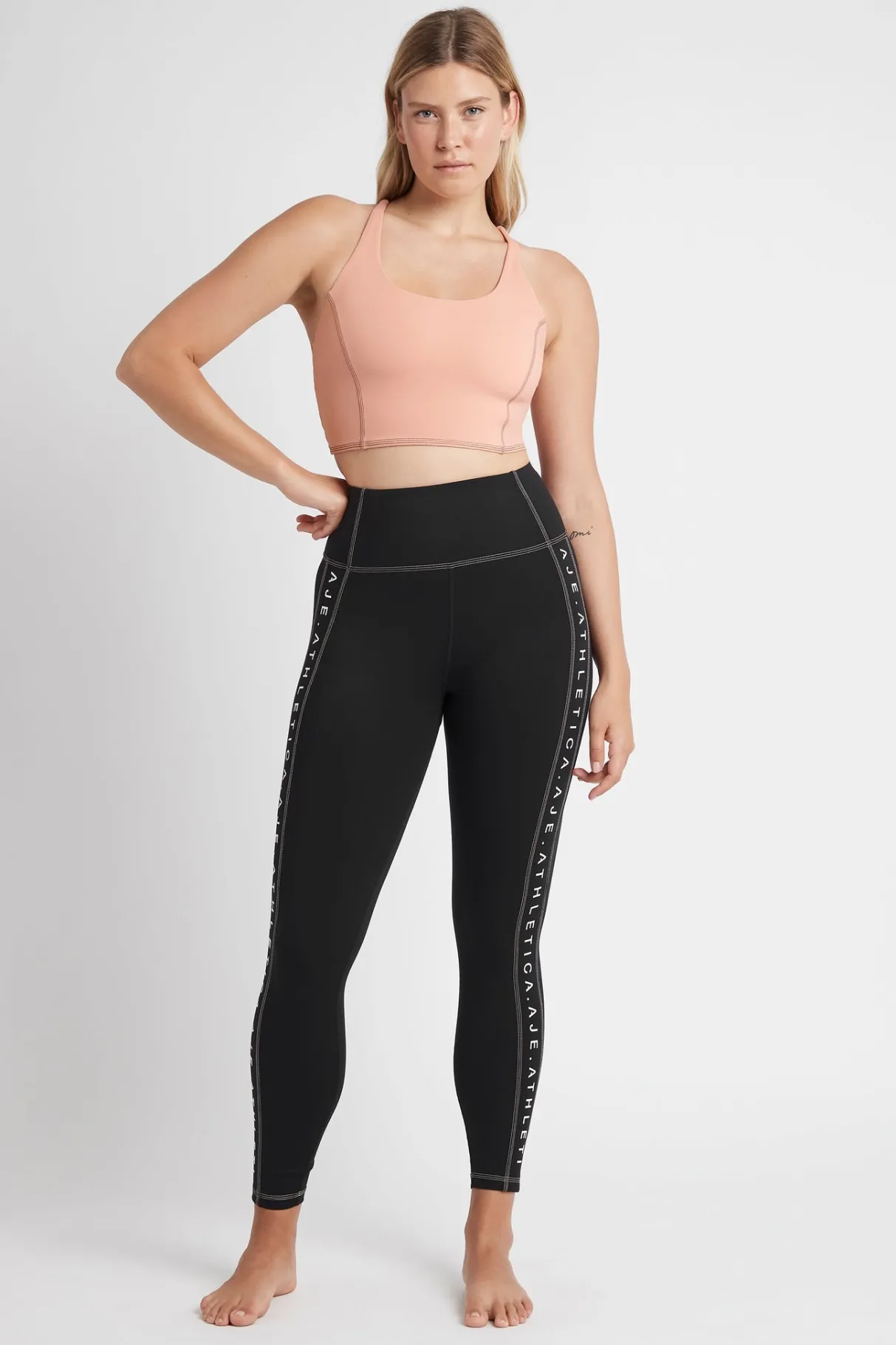 high_rise_full_length_legging__5-4.webp Shop Aje ATHLETICA High Rise Full Length Legging 203 Black/Sunset Pink