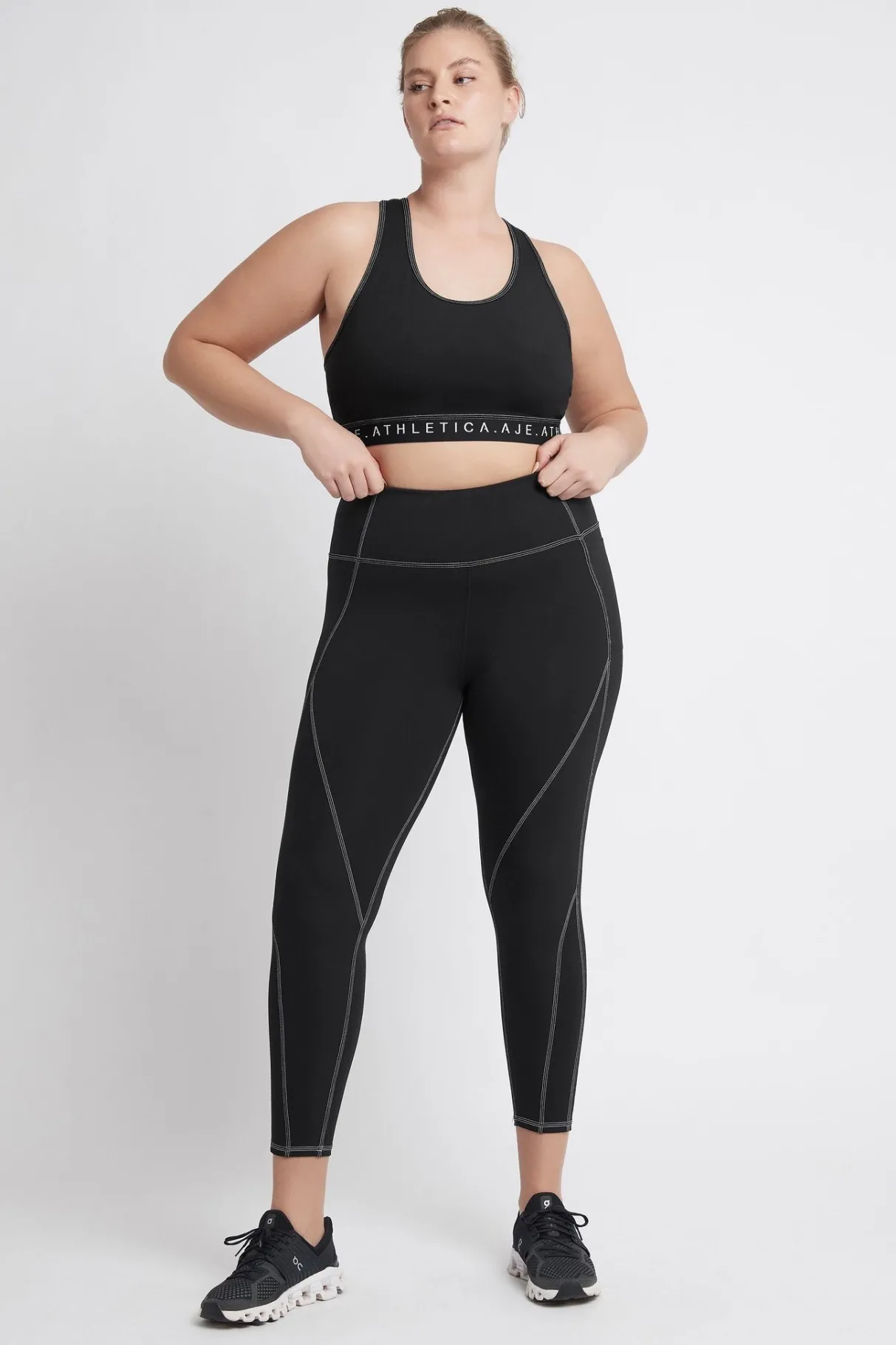 high_rise_full_length_panelled_legging__14.webp Outlet Aje ATHLETICA High Rise Full Length Panelled Legging 020 Black/White