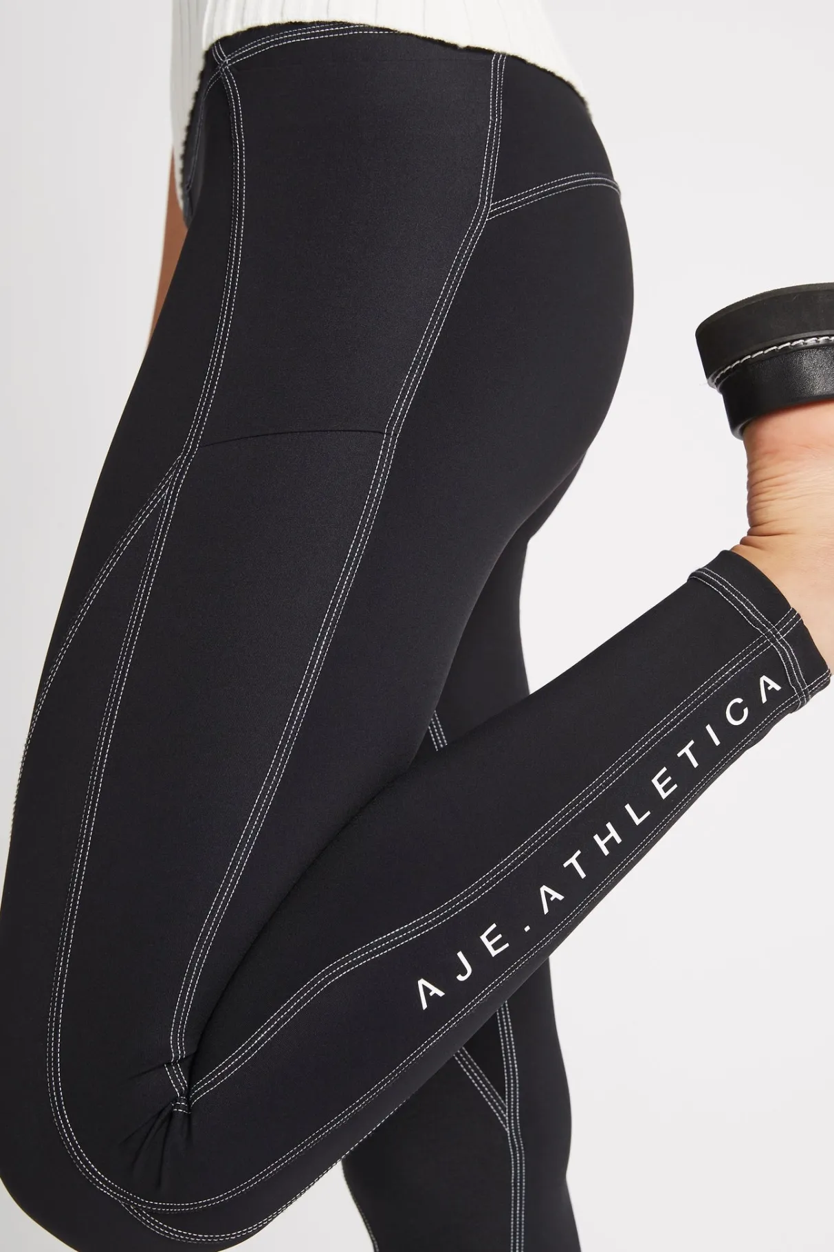 high_rise_full_length_panelled_legging__3.webp Outlet Aje ATHLETICA High Rise Full Length Panelled Legging 020 Black/White