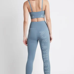 Cheap Aje ATHLETICA High Rise Logo Full Length Legging 206 Storm Blue
