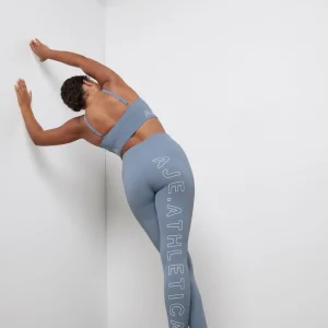 Cheap Aje ATHLETICA High Rise Logo Full Length Legging 206 Storm Blue