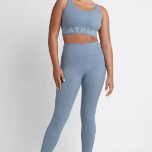 Cheap Aje ATHLETICA High Rise Logo Full Length Legging 206 Storm Blue