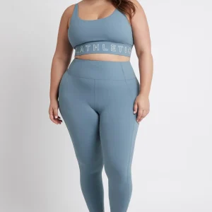 Cheap Aje ATHLETICA High Rise Logo Full Length Legging 206 Storm Blue