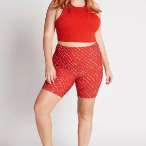 Online Aje ATHLETICA High Rise Logo Shorts 607 Garnet Red/Rose Quartz