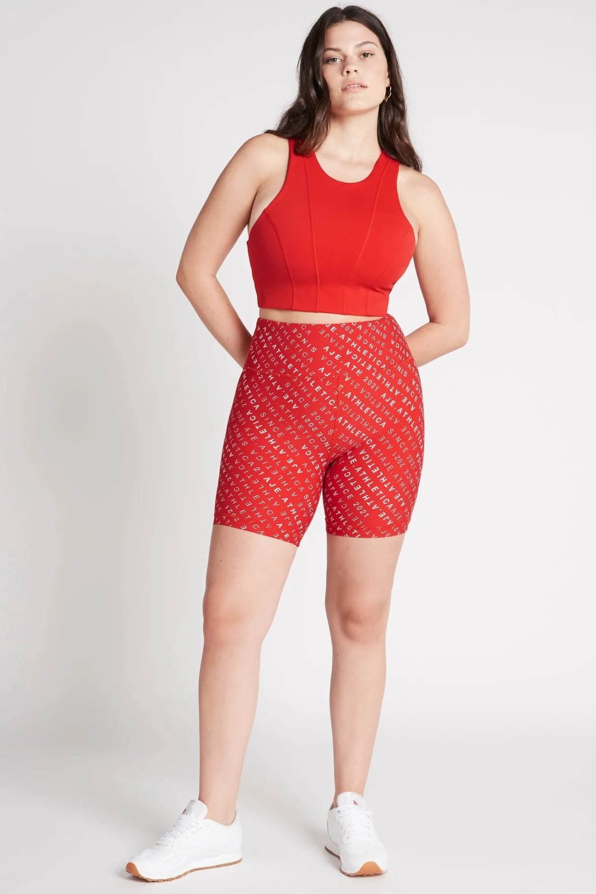 high_rise_logo_shorts__9.webp Online Aje ATHLETICA High Rise Logo Shorts 607 Garnet Red/Rose Quartz