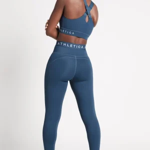 Clearance Aje ATHLETICA High Rise Logotape Full Length Legging 208 Midnight Blue/Steel Blue