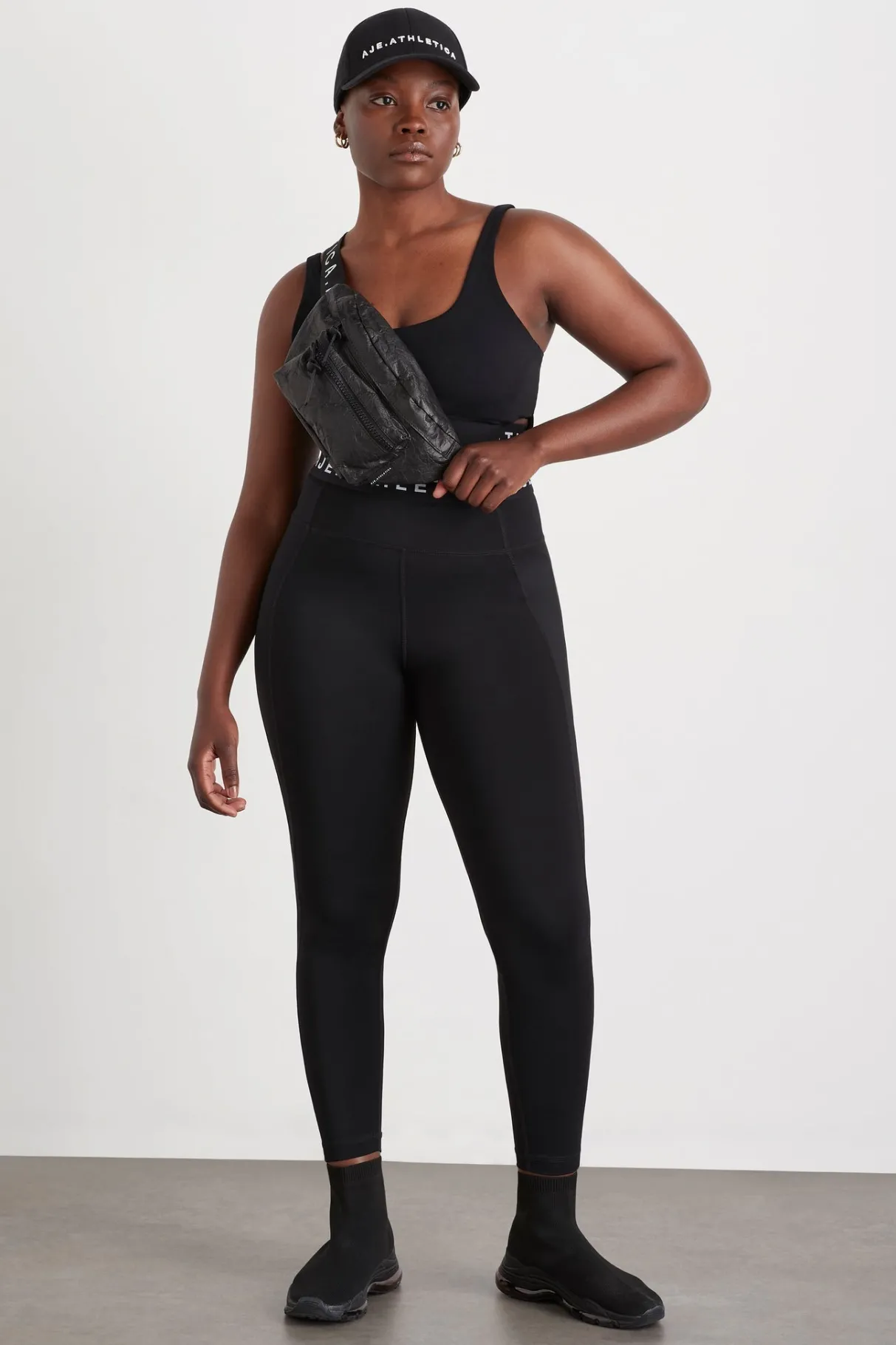 high_rise_logotape_full_length_legging__5.webp Hot Aje ATHLETICA High Rise Logotape Full Length Legging 208 Black/White
