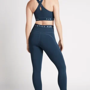 Clearance Aje ATHLETICA High Rise Logotape Full Length Legging 208 Midnight Blue/Steel Blue
