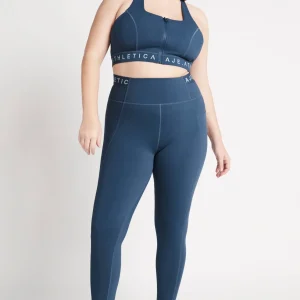 Clearance Aje ATHLETICA High Rise Logotape Full Length Legging 208 Midnight Blue/Steel Blue