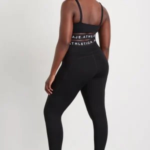 Hot Aje ATHLETICA High Rise Logotape Full Length Legging 208 Black/White