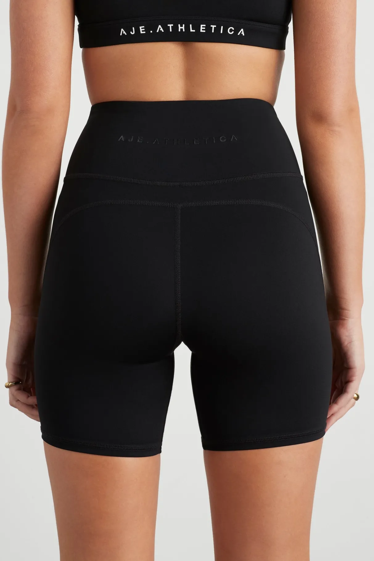 high_rise_mesh_detail_bike_shorts__4.webp Best Sale Aje ATHLETICA High Rise Mesh Detail Bike Shorts 203 Black