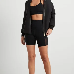 Best Sale Aje ATHLETICA High Rise Mesh Detail Bike Shorts 203 Black