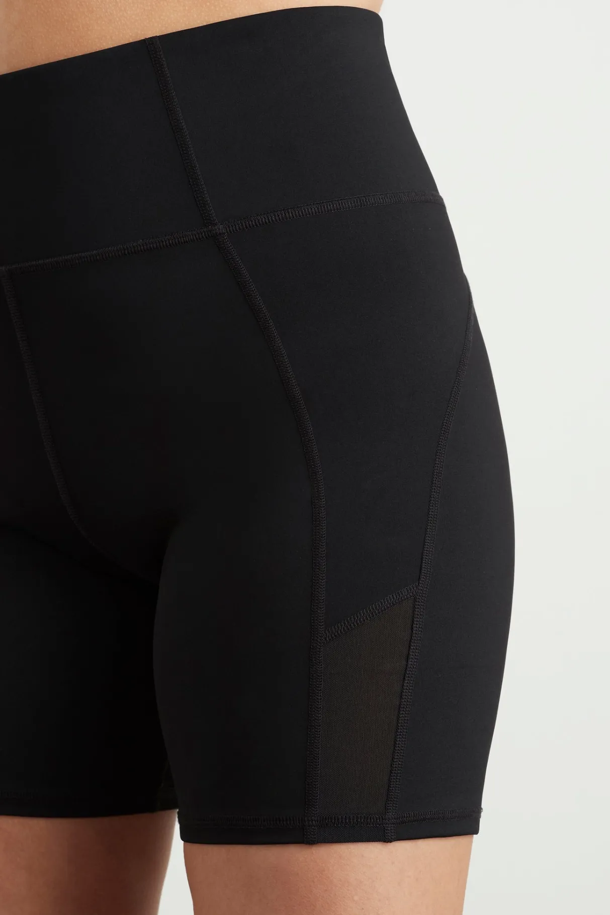 high_rise_mesh_detail_bike_shorts__9.webp Best Sale Aje ATHLETICA High Rise Mesh Detail Bike Shorts 203 Black