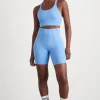Outlet Aje ATHLETICA High Rise Mid Length Bike Short 615 Cerulean Blue
