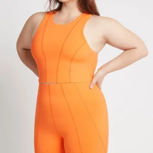 Best Sale Aje ATHLETICA High Rise Mid Length Bike Short 615 Orange
