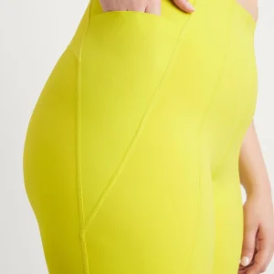 Outlet Aje ATHLETICA High Rise Mid Length Bike Short 615 Citrus Yellow