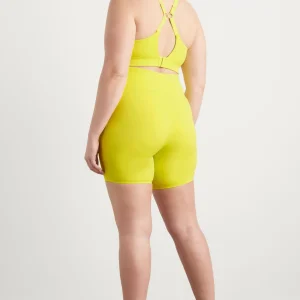 Outlet Aje ATHLETICA High Rise Mid Length Bike Short 615 Citrus Yellow