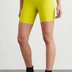 Outlet Aje ATHLETICA High Rise Mid Length Bike Short 615 Citrus Yellow