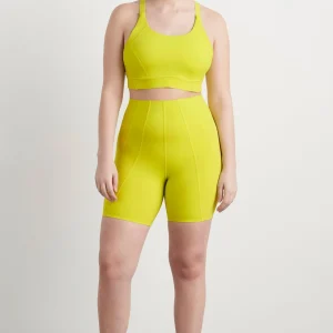 Outlet Aje ATHLETICA High Rise Mid Length Bike Short 615 Citrus Yellow
