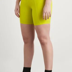 Outlet Aje ATHLETICA High Rise Mid Length Bike Short 615 Citrus Yellow