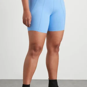 Outlet Aje ATHLETICA High Rise Mid Length Bike Short 615 Cerulean Blue