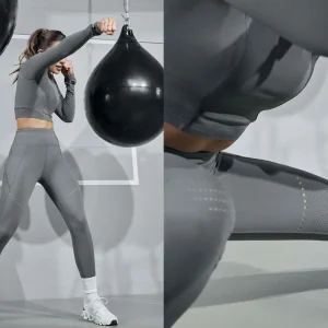 Best Aje ATHLETICA High Rise Perforated 7/8 Legging 227 Midnight Grey/Reflective