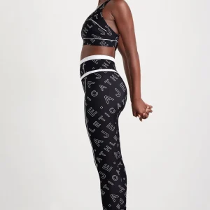 New Aje ATHLETICA High Rise Piping 7/8 Legging 230 Black Fineline Logo