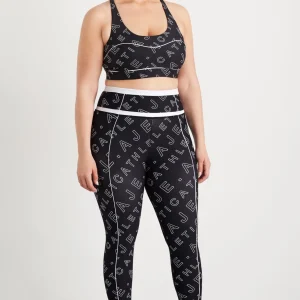 New Aje ATHLETICA High Rise Piping 7/8 Legging 230 Black Fineline Logo