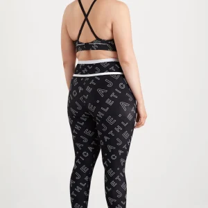 New Aje ATHLETICA High Rise Piping 7/8 Legging 230 Black Fineline Logo