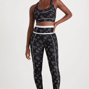 New Aje ATHLETICA High Rise Piping 7/8 Legging 230 Black Fineline Logo