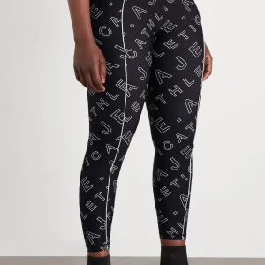 New Aje ATHLETICA High Rise Piping 7/8 Legging 230 Black Fineline Logo