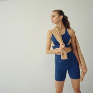 Shop Aje ATHLETICA High Rise Short Bike Short 617 Midnight Blue