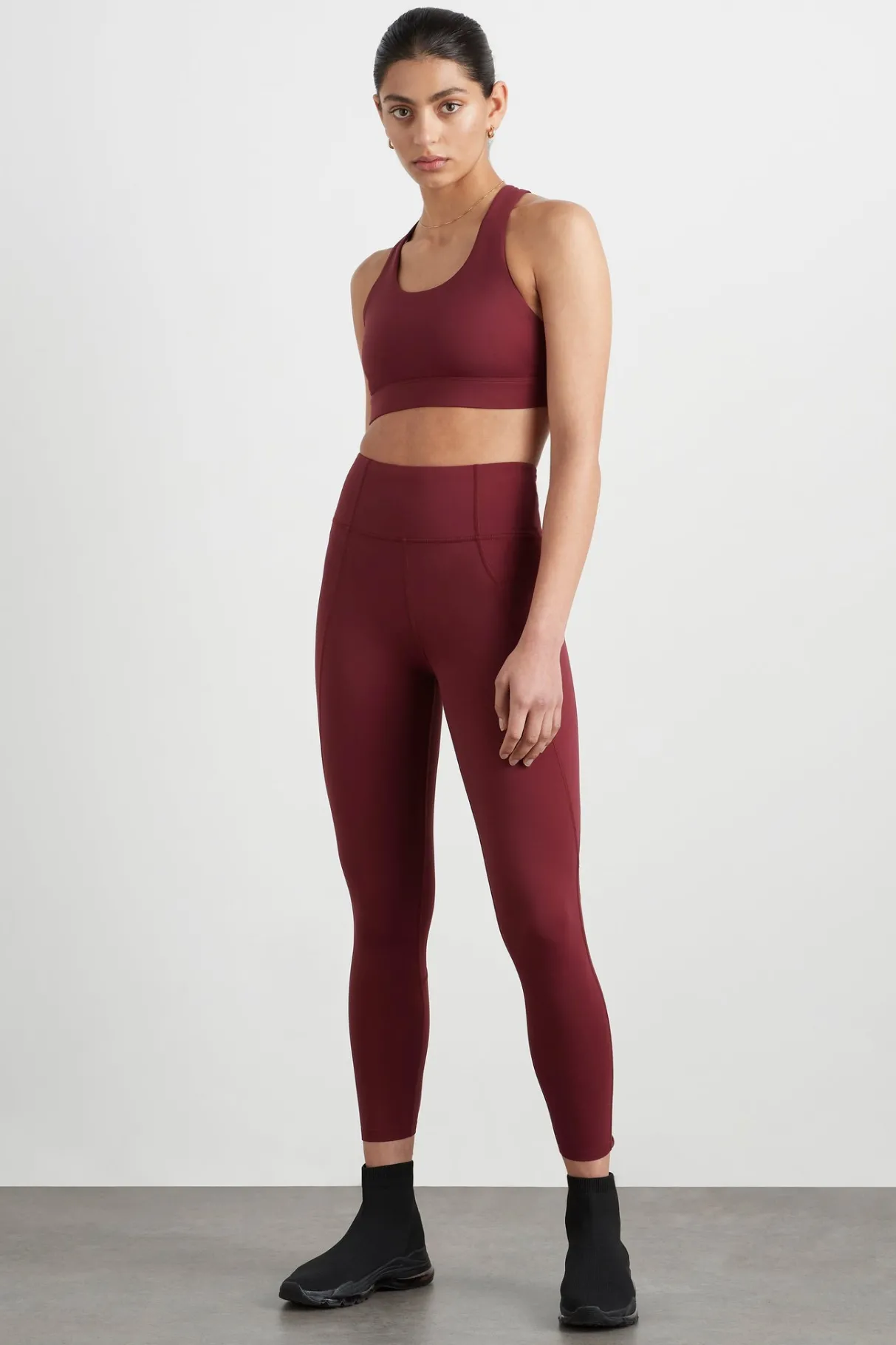 high_rise_twist__legging__0.webp Flash Sale Aje ATHLETICA High Rise Twist 7/8 Legging 223 Burnt Burgundy/Berry