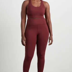 Flash Sale Aje ATHLETICA High Rise Twist 7/8 Legging 223 Burnt Burgundy/Berry