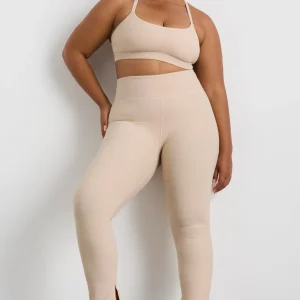 Shop Aje ATHLETICA High Waist Split Hem Legging 205 Latte Beige