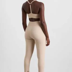 Shop Aje ATHLETICA High Waist Split Hem Legging 205 Latte Beige