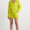 Flash Sale Aje ATHLETICA High Waisted Belted Shorts 608 Citrus Yellow/Wht
