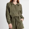 Store Aje ATHLETICA High Waisted Belted Shorts 608 Khaki