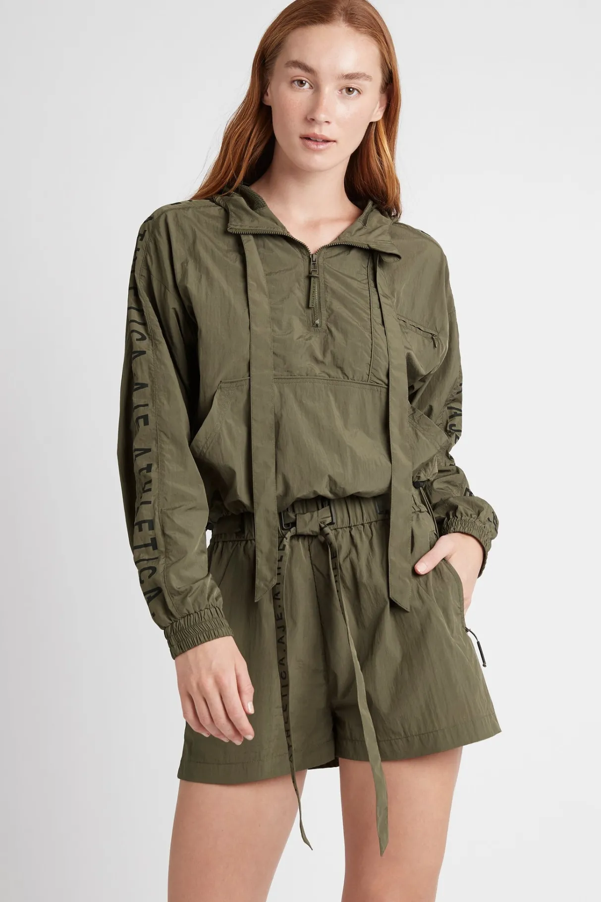 high_waisted_belted_shorts__0.webp Store Aje ATHLETICA High Waisted Belted Shorts 608 Khaki