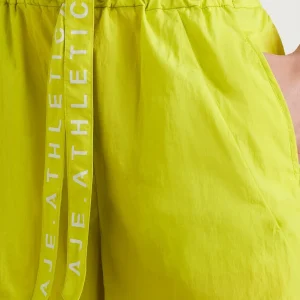 Flash Sale Aje ATHLETICA High Waisted Belted Shorts 608 Citrus Yellow/Wht