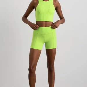 Best Aje ATHLETICA High Waisted Bike Shorts 605 Lime Green