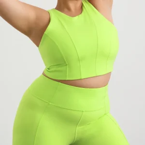 Best Aje ATHLETICA High Waisted Bike Shorts 605 Lime Green