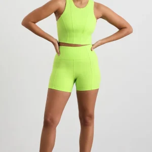 Best Aje ATHLETICA High Waisted Bike Shorts 605 Lime Green