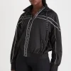 Clearance Aje ATHLETICA Hooded Windbreaker Jacket 016 Black