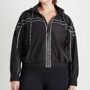Clearance Aje ATHLETICA Hooded Windbreaker Jacket 016 Black