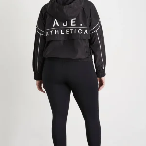 Clearance Aje ATHLETICA Hooded Windbreaker Jacket 016 Black