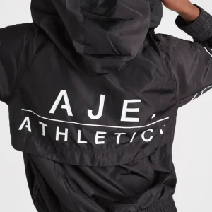Clearance Aje ATHLETICA Hooded Windbreaker Jacket 016 Black