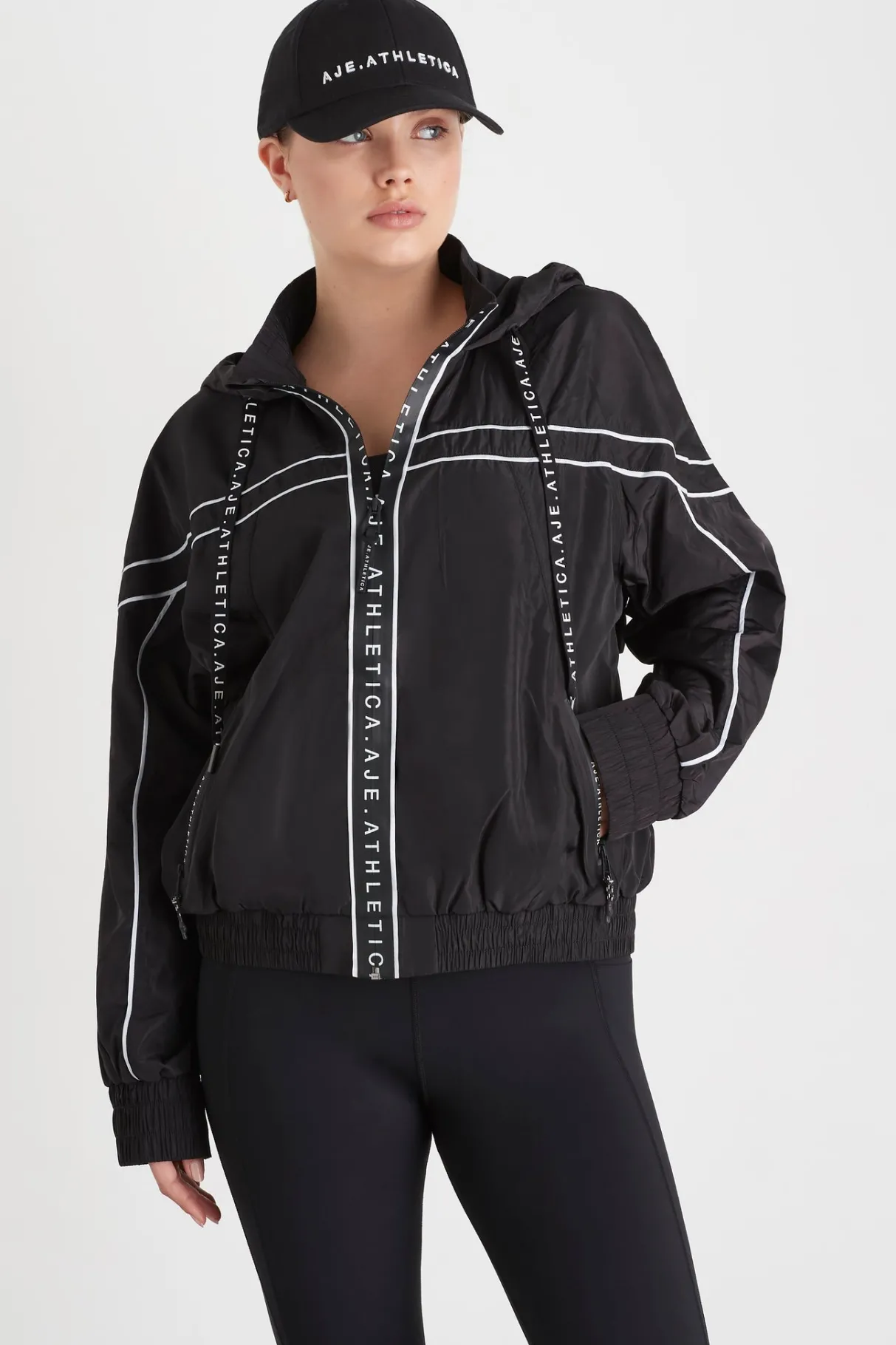 hooded_windbreaker_jacket__6.webp Clearance Aje ATHLETICA Hooded Windbreaker Jacket 016 Black
