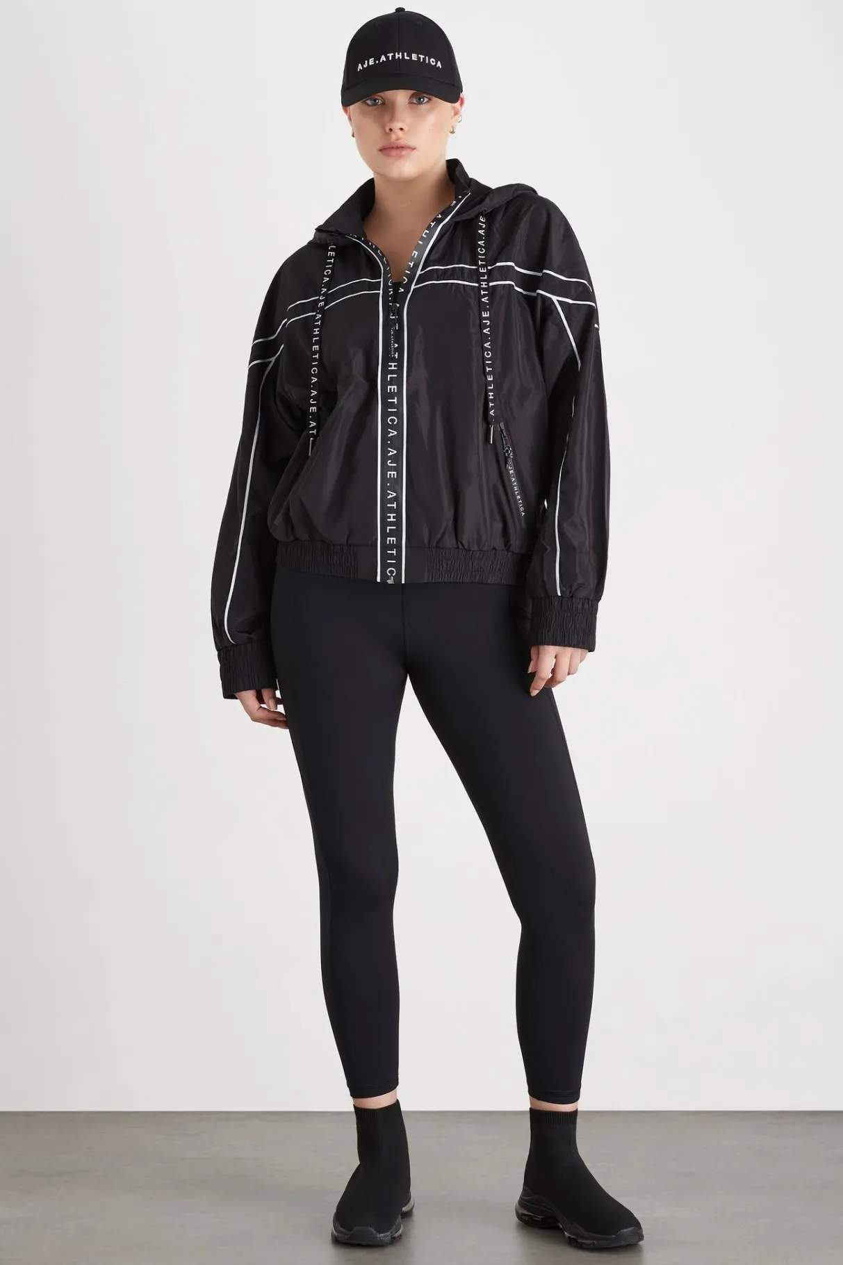 hooded_windbreaker_jacket__7.webp Clearance Aje ATHLETICA Hooded Windbreaker Jacket 016 Black