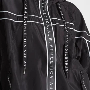 Clearance Aje ATHLETICA Hooded Windbreaker Jacket 016 Black